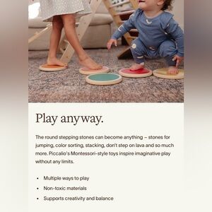Piccalio Montessori-Style Round Stepping Stones - Multicolor Set